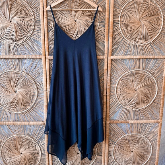 Tommy Bahama Cotton Modal Scarf Black Sleeveless Dress SZ L/XL NWT - Picture 4 of 8